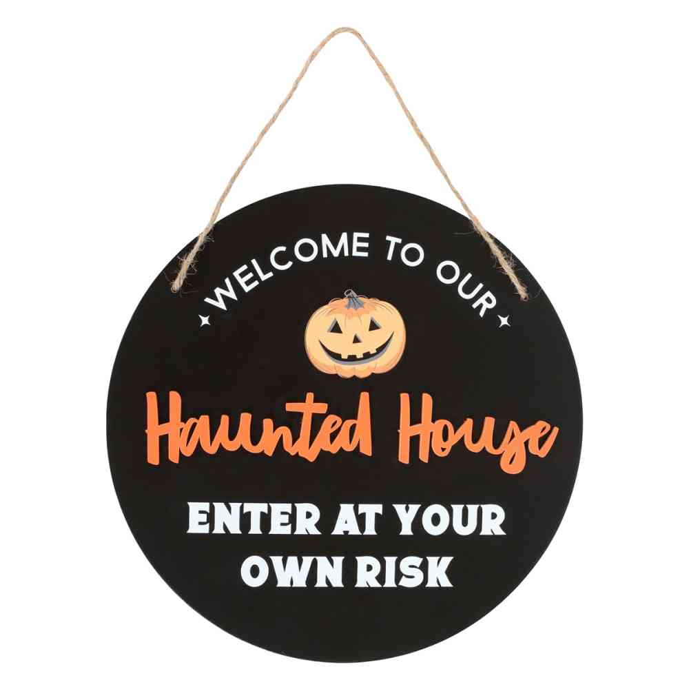 Something Different - Round Haunted House Decoratief bord - Multicolours